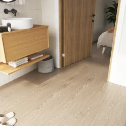 GoodHome Dalle Et Lame Pvc<Lame minérale composite clipsable Italo 129 x 20 cm imitation bois naturel (vendue au carton)