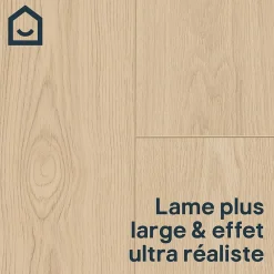 GoodHome Dalle Et Lame Pvc<Lame minérale composite clipsable Italo 129 x 20 cm imitation bois naturel (vendue au carton)