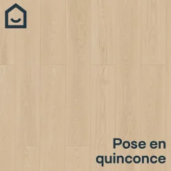 GoodHome Dalle Et Lame Pvc<Lame minérale composite clipsable Italo 129 x 20 cm imitation bois naturel (vendue au carton)