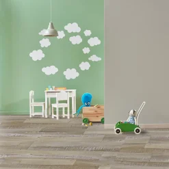 GoodHome Dalle Et Lame Pvc<Lame PVC adhésive Poprock décor bois brun rustique 15,2 x 91,4 cm