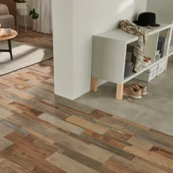 GoodHome Dalle Et Lame Pvc<Lame PVC adhésive PopRock décor bois multi-lames 15 x 91 cm (vendue au carton)