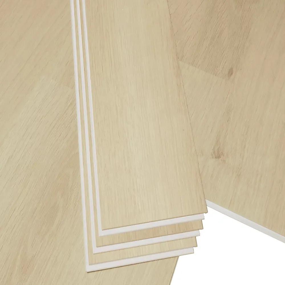 GoodHome Dalle Et Lame Pvc<Lame PVC clipsable Baila décor chêne clair L. 122 x l. 15 cm