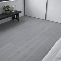 GoodHome Dalle Et Lame Pvc<Lame PVC clipsable Baila chêne gris L. 122 x l. 15 cm