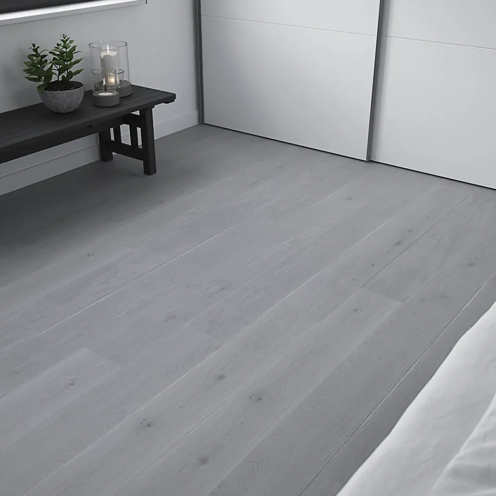 GoodHome Dalle Et Lame Pvc<Lame PVC clipsable Baila chêne gris L. 122 x l. 15 cm