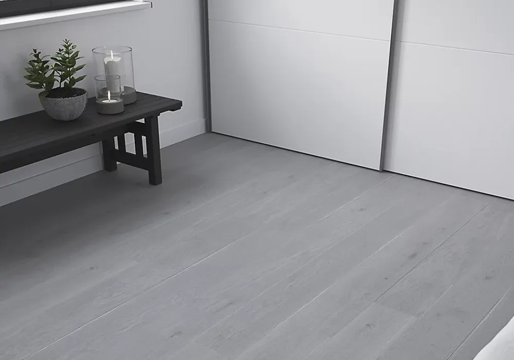 GoodHome Dalle Et Lame Pvc<Lame PVC clipsable Baila chêne gris L. 122 x l. 15 cm