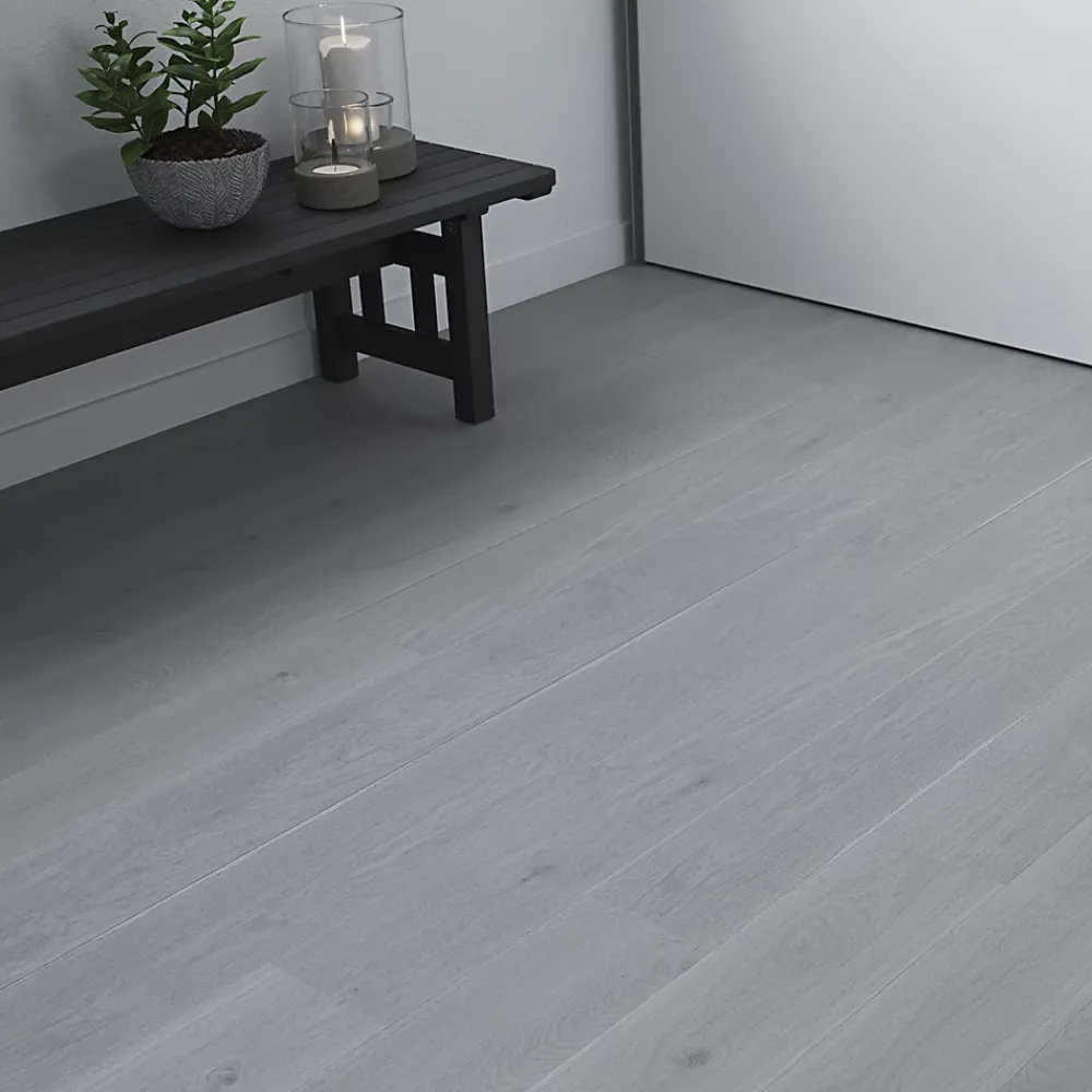 GoodHome Dalle Et Lame Pvc<Lame PVC clipsable Baila chêne gris L. 122 x l. 15 cm