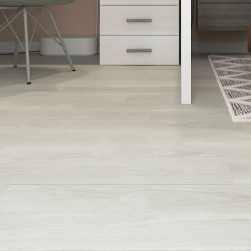 GoodHome Dalle Et Lame Pvc<Lame PVC clipsable Baila chêne vieilli gris clair L. 122 x l. 15 cm
