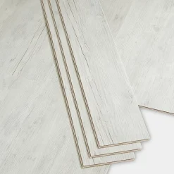 GoodHome Dalle Et Lame Pvc<Lame PVC clipsable Baila chêne vieilli gris clair L. 122 x l. 15 cm