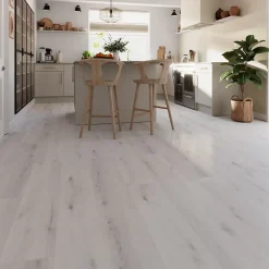 GoodHome Lame PVC clipsable Capella effet bois blanc 22,5 x 122 cm- Dalle Et Lame Pvc