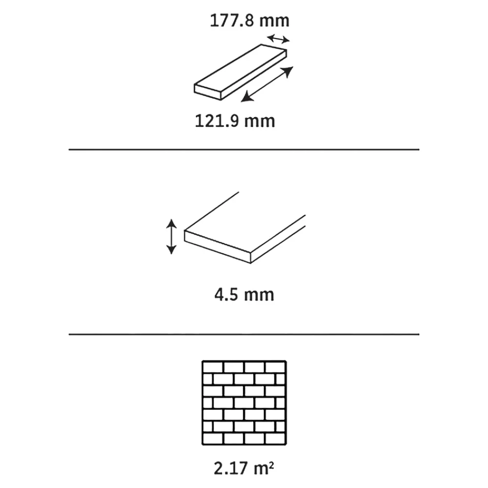 GoodHome Lame PVC clipsable effet bois blond L.121,9 x l.17,8 cm x ép.4,5 mm, Mambo- Dalle Et Lame Pvc