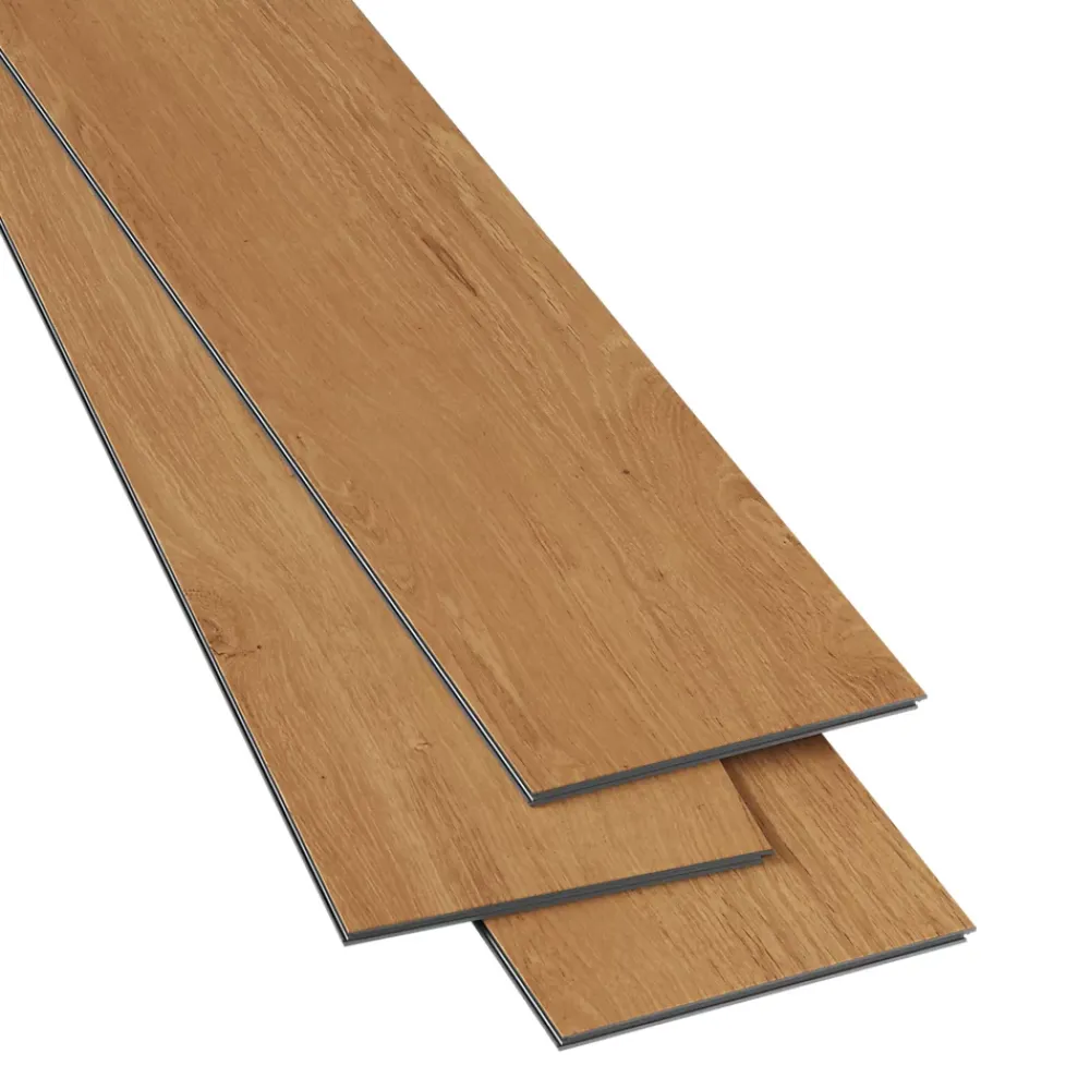 GoodHome Lame PVC clipsable effet bois blond L.121,9 x l.17,8 cm x ép.4,5 mm, Mambo- Dalle Et Lame Pvc