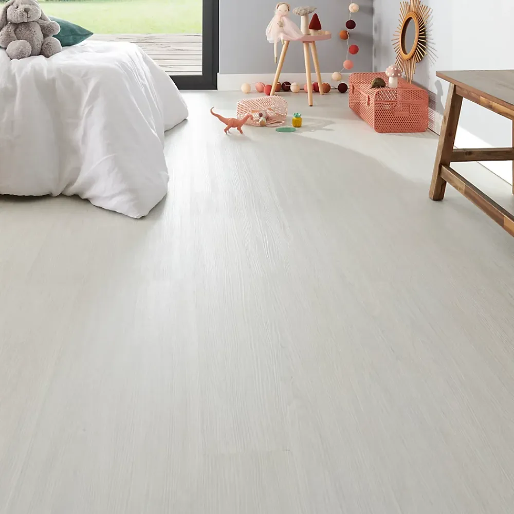 Lame PVC clipsable Folk chêne blanchi L.93,5 x l.15 cm- Dalle Et Lame Pvc