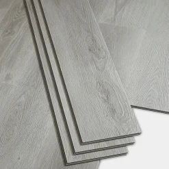 GoodHome Lame PVC clipsable Jazy bois gris 18 x 122 cm (vendue au carton)- Dalle Et Lame Pvc