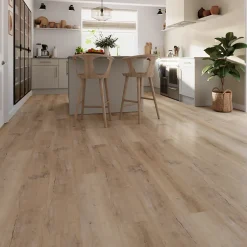 GoodHome Lame PVC clipsable Mambo 124x19 cm décor bois naturel vintage (vendue au carton)- Dalle Et Lame Pvc