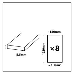GoodHome Dalle Et Lame Pvc<Lame PVC clipsable Mambo plus 18x122 cm blond avec sous-couche intégrée (vendue au carton)