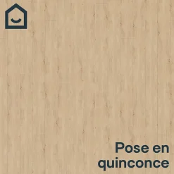 GoodHome Lame PVC clipsable Mambo 124x19 cm décor bois naturel (vendue au carton)- Dalle Et Lame Pvc