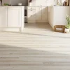 GoodHome Dalle Et Lame Pvc<Lame PVC clipsable Mambo 124x19 cm décor bois blanc rustique (vendue au carton)