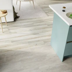 GoodHome Dalle Et Lame Pvc<Lame PVC clipsable Mambo 124x19 cm décor bois blanc rustique (vendue au carton)