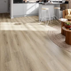 GoodHome Lame PVC clipsable Mambo plus 18x122 cm décor bois naturel avec sous-couche intégrée (vendue au carton)- Dalle Et Lame Pvc