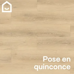GoodHome Lame PVC clipsable Mambo plus 18x122 cm décor bois naturel avec sous-couche intégrée (vendue au carton)- Dalle Et Lame Pvc