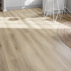 GoodHome Lame PVC clipsable Mambo plus 18x122 cm décor bois naturel avec sous-couche intégrée (vendue au carton)- Dalle Et Lame Pvc