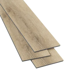 GoodHome Lame PVC clipsable Mambo plus 18x122 cm décor bois naturel avec sous-couche intégrée (vendue au carton)- Dalle Et Lame Pvc
