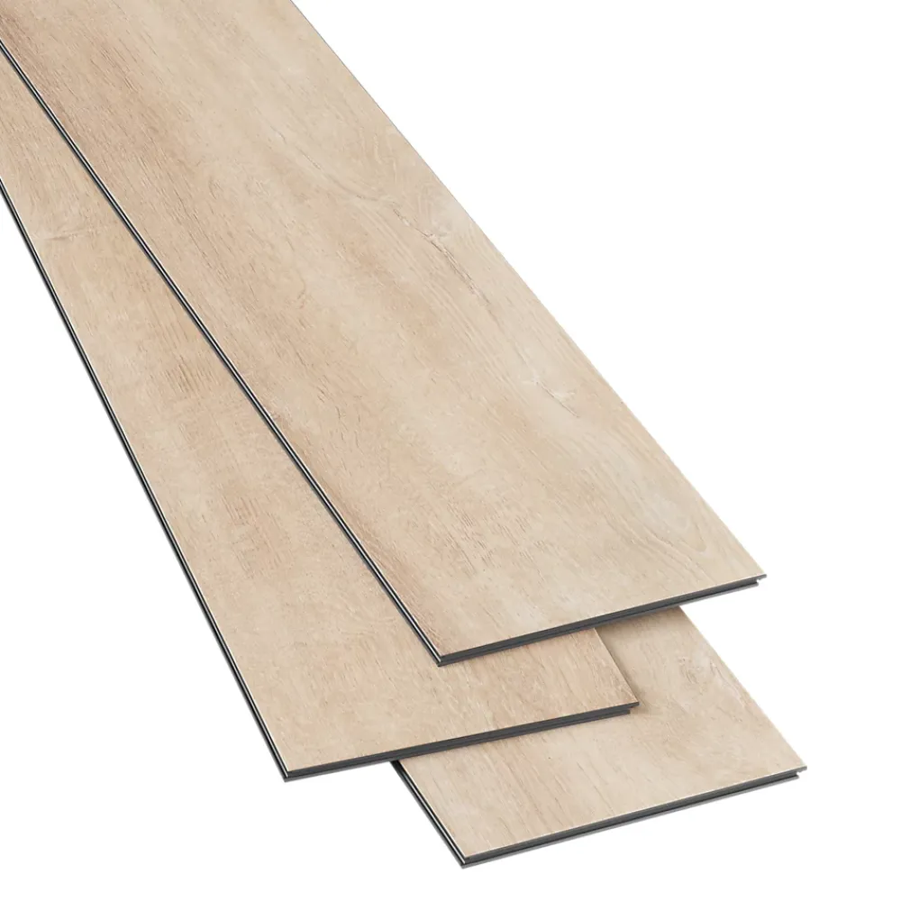 GoodHome Dalle Et Lame Pvc<Lame PVC clipsable Mambo 124x19 cm décor bois naturel rustique (vendue au carton)