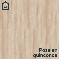 GoodHome Dalle Et Lame Pvc<Lame PVC clipsable Mambo 124x19 cm décor bois naturel rustique (vendue au carton)