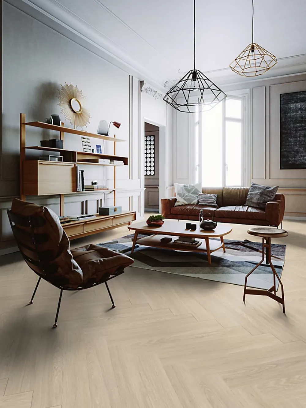 Gerflor Lame PVC clipsable Senso Clic Premium Rigide acoutisque bois clair 22,9 x 149,2 cm, (vendue au carton)- Dalle Et Lame Pvc