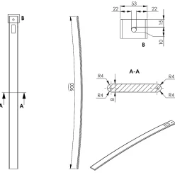 Planche De Bois<Latte de sommier hêtre 900 x 53 mm ép.8 mm