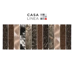 Casa Linéa Mosaïque<LISTEL CHARLESTON BROWN VERTICAL 1 PIÈCE 10 X 30 CM CASA LINEA