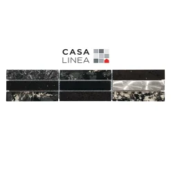 Casa Linéa Mosaïque<LISTEL CHARLESTON DARK HORIZONTAL 1 PIÈCE 7,5 X 30 CM CASA LINEA