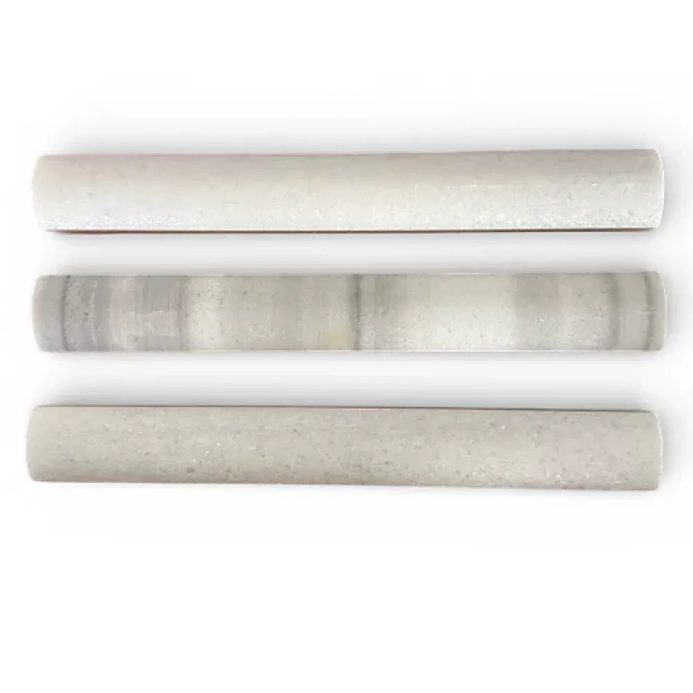 Albedo Pierre Listel en Marbre Blanc Marmara (Moulure) - 2,5X20X1,6CM- Listel Carrelage