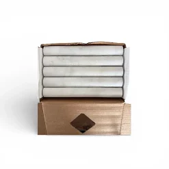 Albedo Pierre Listel en Marbre Blanc Mugla (Moulure) - 2,5X20X1,6CM- Listel Carrelage