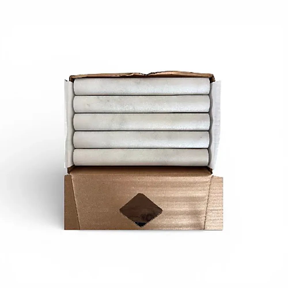 Albedo Pierre Listel en Marbre Blanc Mugla (Moulure) - 2,5X20X1,6CM- Listel Carrelage