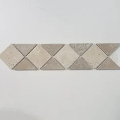 Albedo Pierre Mosaïque Pour Pièce À Vivre|Mosaïque<Listel En Travertin Mix - 6,7X31,5X0,8 CM
