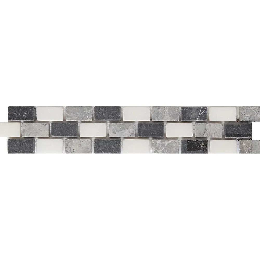 GoodHome Listel Carrelage<Listel gris 5 x 27 cm Akero