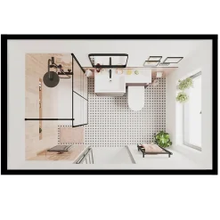 GoodHome Listel noir 2 x 60 cm Palmi- Listel Carrelage