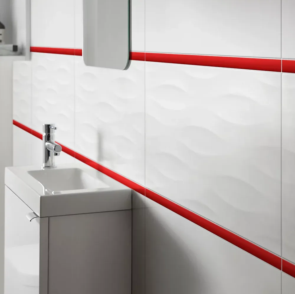 GoodHome Listel Carrelage<Listel rouge 2 x 60 cm Palmi