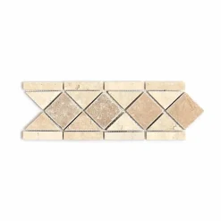 Decoon Mosaïque<Listel Travertin Mix Light/Noce 10x29x1 cm