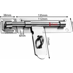 Deko Accesoire Pour Volet<Loquet de porte serrure de porte loquet de porte pêne de porte loquet de porte coulissante acier inoxydable