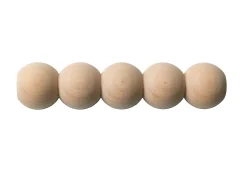 Decoparisienne Moulure<Lot 5 Moulures Décoratives Perle Brut - 100 x 5 cm - Bois de hêtre massif - Style Parisien - A peindre