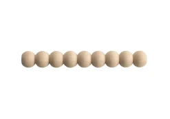 Decoparisienne Lot 5 Moulures Décoratives Perle Brut - 100 x 3 cm - Bois de hêtre massif - Style Parisien - A peindre- Moulure