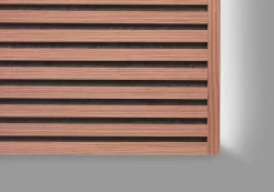 Quiet Wall Lot 4 Panneaux Muraux Acoustiques en Bois - 240x60cm - Cerisier Naturel - A Lattes - Panneau Tasseau de Bois Naturel- Panneau Tasseau Bois