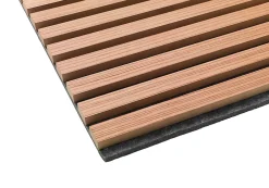 Quiet Wall Lot 4 Panneaux Muraux Acoustiques en Bois - 240x60cm - Cerisier Naturel - A Lattes - Panneau Tasseau de Bois Naturel- Panneau Tasseau Bois