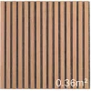 Quiet Wall Lot 4 Panneaux Muraux Acoustique en Bois - 60x60cm- Cerisier Naturel - A Lattes - Panneau Tasseau de Bois Naturel- Lambris Mural