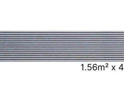 Quiet Wall Lot 4 Panneaux Muraux Acoustiques en Bois - 240x60cm Frêne gris - A Lattes - Panneau Tasseau de Bois Naturel- Panneau Tasseau Bois