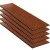 Mpdiscount Panneau Tasseau Bois<Lot 5 pièces Panneau Acoustique - Bronze - Feutrine Noir - 240x60cm
