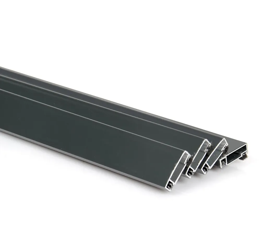Avosdim Lot 4 Profils Moustiquaire Cadre recoupable - Longueur 100cm - Alu Gris Anthracite- Moustiquaire Pour Fenêtre