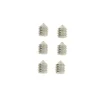 Lot 6 vis sans tête entièrement fileté acier gris L.6mm- Poignée De Porte